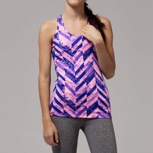 Ivivva by Lululemon | Marble Pink Chevron KeepUrCool Racerback Tank